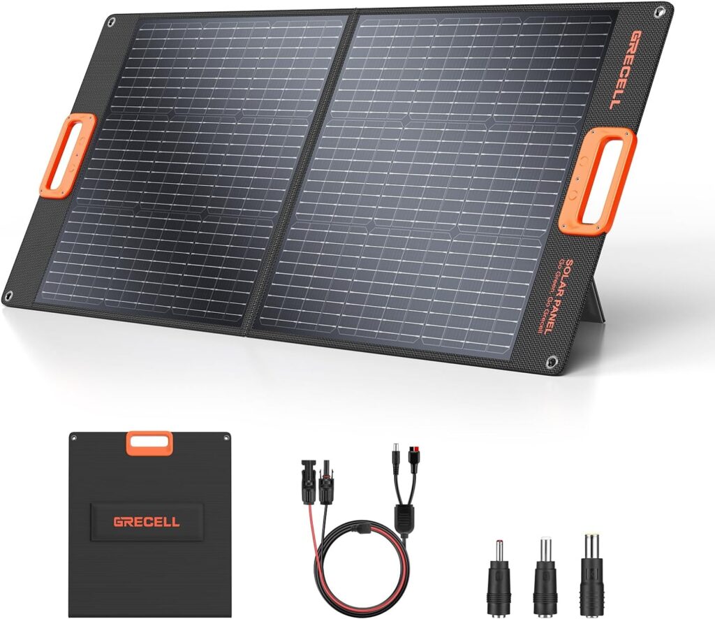 Grecell 100 Watt 20V Portable Solar Panel / Specs Pros & Cons